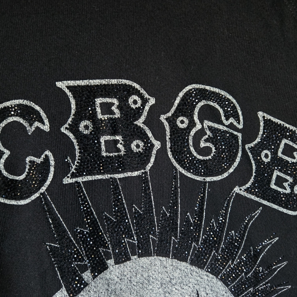 NWOT Lauren Moshi Crystal Anela CBGB sweatshirt - Picture 10 of 15